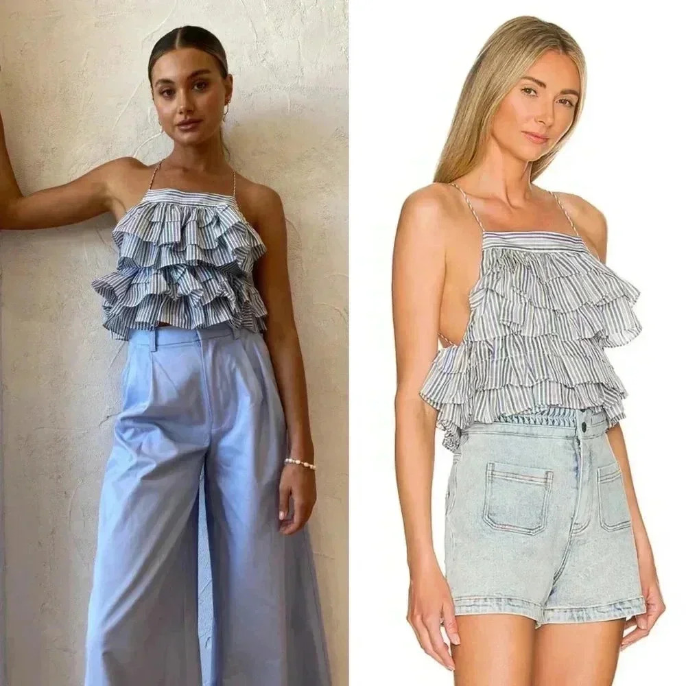 Anthropologie Magali Pascal Layered Ruffle Tank Size 10 NWT $295 - Picture 15 of 15